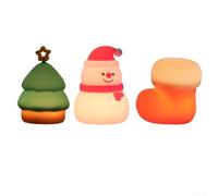 Pupazzo di neve LED ricaricabile 7 colori cambia lampada in silicone | Lampada da comodino dimmerabile in silicone con 7 modalità di cambio colore e cavo USB per la camera dei bambini.