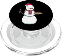 Pupazzo di neve mangiare pasta cibo italiano PopSockets PopGrip per MagSafe