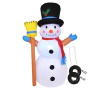 Pupazzo Di Neve Natalizio Gonfiabile,120 Centimetri Con Luce LED - Decorazione Pupazzo Di Neve Gonfiabile Per Natale | Per Cortile Prato Terrazza Parco Viale Portico Balcone Festa Evento Scolastico