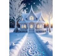 Pupazzo di neve nella baita invernale Puzzle 4000 Pezzi 141x87 cm Puzzle Fai da te,Intrattenimento Creativo - Puzzle Per Adulti E Tutta La Famiglie