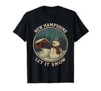 Pupazzo di Neve NH Camicia Coperta Ponte Foresta Neve Let it Snow Maglietta