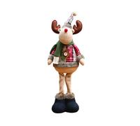 Pupazzo di Neve Renna Babbo Natale Decorazione Natalizia Statuine per Espositore