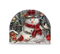 Pupazzo di neve rosso sciarpa cappello uccello portatovaglioli per tavolo cucina decorazione acrilico portatovaglioli di carta per tessuto sala da pranzo interni esterni festa accessori