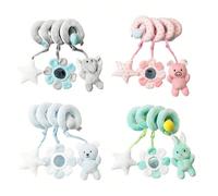 Pupazzo di peluche ad elica, giocattolo appeso adatto per passeggini, culle, seggiolini auto per bambini maiale rosa,elefante grigio,orso blu,coniglio verdePolipropilene
