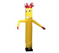 Pupazzo gonfiabile Sky Puppet Dancer - divertente e pazzo agitatore, tubo gonfiabile per pubblicità di festival (senza ventilatore) (giallo, 3 m)