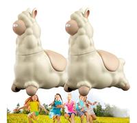 Pupazzo Lama Che Sputa Acqua, 2pcs Giocattolo Acquatico a Forma di Lama Che Sputa, Spruzzatore d'acqua per Bambini, Gioco Acquatico con Alpaca e Gioco Da Combattimento (Bianco)