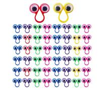 Pupazzo Occhio | 50 Anelli Occhi Mobili | Pupazzi Ad Anello 6 Colori Per Feste Regali Di Compleanno Natale Premi