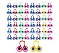 Pupazzo Occhio,50 Pezzi Occhi Mobili Su Anelli - Set 6 Colori Giochi Pupazzi Da Regalo Festa Per Bambini
