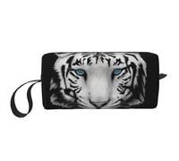 Pupilla Blu Tigre Bianca, Borsa per il trucco Borsa per cosmetici Borsa da toilette da viaggio portatile Borsa per trucco Organizer