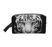 Pupilla Blu Tigre Bianca, Borsa per il trucco Borsa per cosmetici Borsa da viaggio portatile da viaggio Borsa per trucco Organizer