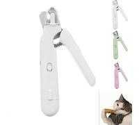 Pupnourish Clippers, 2 in 1 Rechargeable Electric Lighting Nails Clipper and Nail Clipper, Pet Paw Grooming Tool, Precise Cat & Dog. (White)