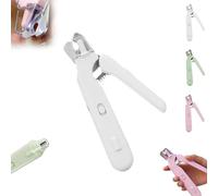 Pupnourish Nail Trimmer, 2 in 1 Nail Clipper and Grinder with Light, Pupnourish Nails Clippers, with 2 LED Lights, Rechargeable, Safe and Precise Dog & Cat Nails Grooming Tool (White)