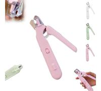 Pupnourish Nail Trimmer, 2 in 1 Nail Clipper and Grinder with Light, Pupnourish Nails Clippers, with 2 LED Lights, Rechargeable, Safe and Precise Dog & Cat Nails Grooming Tool (Pink)
