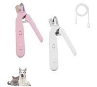 Pupnourish Nail Trimmer, 2 in 1 Nail Clipper and Grinder with Light, the Safe Electric Dog Clippers, Suitable for All Body Types (green)