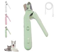Pupnourish Nail Trimmer, 2 in 1 Nail Clipper and Grinder with Light, the Safe Electric Dog Clippers, Suitable for All Body Types (pink)