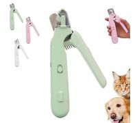 Pupnourish Nail Trimmer, Pupnourish Nail Clippers, 2 In 1 Nail Clipper And Grinder With Light, Precise Cat & Dog(green)