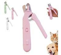 Pupnourish Nail Trimmer, Pupnourish Nail Clippers, 2 In 1 Nail Clipper And Grinder With Light, Precise Cat & Dog(powder)