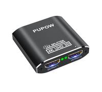Pupow Sdoppiatore HDMI,Alluminio Splitter HDMI 1 in 2 Out, 4K hdmi splitter,Sdoppiatore Hdmi 1 Ingresso 2 Uscite alluminio per PS4 Xbox Sky Box Fire Stick, lettore DVD HDTV proiettore