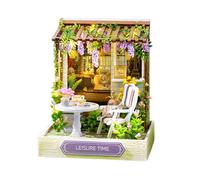 Puppenhaus Bausatz - 9x9x15cm Miniaturhaus Kit, Miniatur Bastelarbeiten Heimdekoration, Freizeit-Kleinhaus-Bausatz | Für Erwachsene Kinder Wohnzimmer Schlafzimmer Küche Büro Indoor Weihnachten