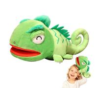 Puppet A Mano Animale - Peluga Di Lucertola Ripiegata, Burattino Rettile Super Morbido Con Bocca Mobile | Interactive Finge Play Toy For Children, Storytelling Educational Plush Push Push Per