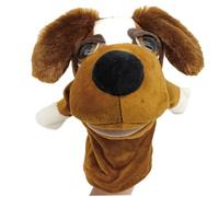 Puppet a mano per bambini adulti da 10, 6 pollici morbido pestod a manodoppata con bocca mobile e grandi occhi fantastici fantasia da cani per insegnamento, burattini da regalo per il compleanno in et