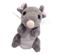 Puppet per dita animali: avannotti per topo di peluche realistici, strumento educativo di apprendimento precoce, personaggio di gioco di ruolo creativo, burattino con custodia per accessori in tessuto