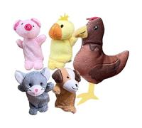 Puppet per per bambini, burattini per bambini | Set giocattolo interattivo per bambini di 5 | Parnite di burattini per animali da peluche per la narrazione suonando spettacoli di scuole di gioco di pa