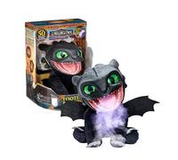 Puppetronic Real FX Toothless - Peluche di Destentao come allenare il tuo drago, burattino elettronico da 30 cm, +50 reazioni e suoni, effetti di fumo e fuoco, 6+ anni, famoso (RE000000)