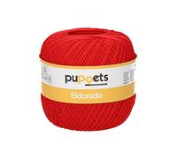 Puppets Filo per Uncinetto, Cotone, Rosso, 16, 50G, 385M