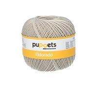 Puppets Gomitolo di Filato per Uncinetto Eldorado, 100% Cotone, 4212, hellbraun, 265 unità