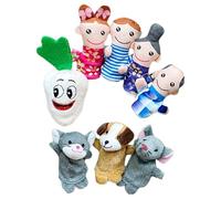 Puppette a dita per 8 pezzi animali da fattoria apprendimento gioco - giocattoli sensoriali lettura di racconto materno per viaggi e