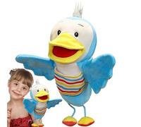 Puppette a mano per animali - Giocattolo interattivo a forma di, design peluche blu, consistenza morbida e confortevole, compagno di gioco di ruolo espressivo | Per la decorazione