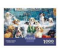 Puppies Bath Time Fun 1000 Pezzi Puzzle Classico Bundle Puzzle Cartone Extra Spesso - Preferito Dai Collezionisti, Relax Mentale, Pause Ufficio, Viaggio E Regali Festivi 52x38cm/1000pcs