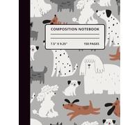 Puppies Galore Composition Notebook: 7.5x9.25 | 150 Pages | Wide Rule | Cute Puppies Perfect Gift