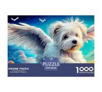 Puppies in GardenDaunting Jigsaw Puzzles for Adults An Assortment of 1000 Advanced, Impossible-Hard-Difficult Challenging Puzzle Educational Game Pieces - A Formidable And Rewarding Gift for Ambitiou