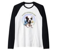Puppy Don't Look At Me Vintage Maglia con Maniche Raglan
