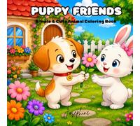 Puppy friends: Simple & Cute Animal Coloring Book