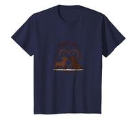 Puppy Love Forever: Adorabile Coppia di Cani a Forma di Cuore Maglietta, Bambini, Navy, 6 Anni