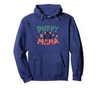 Puppy Mama: Adorabile Tributo alla Mamma del Cane per Gli Amanti degli Animali Domestici Felpa con Cappuccio, Unisex per Adulti, Navy, S