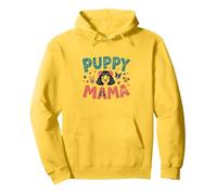 Puppy Mama: Adorabile Tributo alla Mamma del Cane per Gli Amanti degli Animali Domestici Felpa con Cappuccio, Unisex per Adulti, Limone, L