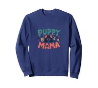 Puppy Mama: Adorabile Tributo alla Mamma del Cane per Gli Amanti degli Animali Domestici Felpa, Unisex per Adulti, Navy, XXL