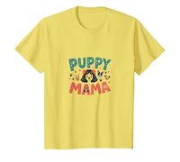 Puppy Mama: Adorabile Tributo alla Mamma del Cane per Gli Amanti degli Animali Domestici Maglietta, Bambini, Limone, 2 Anni