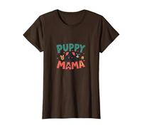 Puppy Mama: Adorabile Tributo alla Mamma del Cane per Gli Amanti degli Animali Domestici Maglietta, Donna, Marrone, 3XL