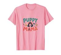 Puppy Mama: Adorabile Tributo alla Mamma del Cane per Gli Amanti degli Animali Domestici Maglietta, Uomo, Rosa, M