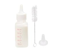 Puppy Nursing Bottle - 3.05inch Leak Proof Milk Feeder Kit for Easy Feeding, Comfortable Flow with Soft Silicone Nipple for Puppies, Kittens, Bunnies, Small Animals, Travel Picnic Clinic Use, Clear Co