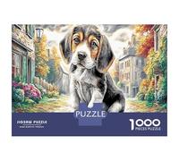 Puppy on Town Street 1000 Pezzi Puzzle Classici Per Adulti E Bambini ≥14 Anni Giochi Rilassamento E Intelligence Urban Pet Sfida Impossibile Regalo Amore Amico Natale Compleanno Festa 52x38cm/1000pcs