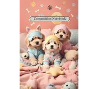 Puppy Pals Pajama Party - Pastel Coral Notebook with Cute Sleepy Dogs in Pajamas & Plush Toys: 6" x 9" Kawaii Journal for Kids & Teens - Fluffy ... with Eye Masks, Bones & Cozy Sleepover Vibes