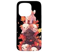 Puppy Pile Fall Leaves - Simpatici amanti dei cani Custodia per iPhone 15 Pro