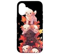 Puppy Pile Fall Leaves - Simpatici amanti dei cani Custodia per iPhone 16