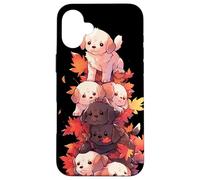 Puppy Pile Fall Leaves - Simpatici amanti dei cani Custodia per iPhone 16 Plus